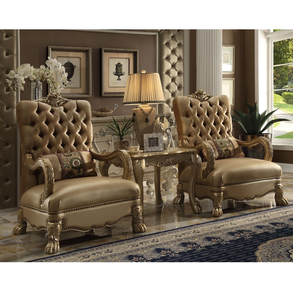 Home Furniture Royal New Model Pictures Luxury  Classic Wooden Designs Leather Living Room 7 Seater Sofa Set
