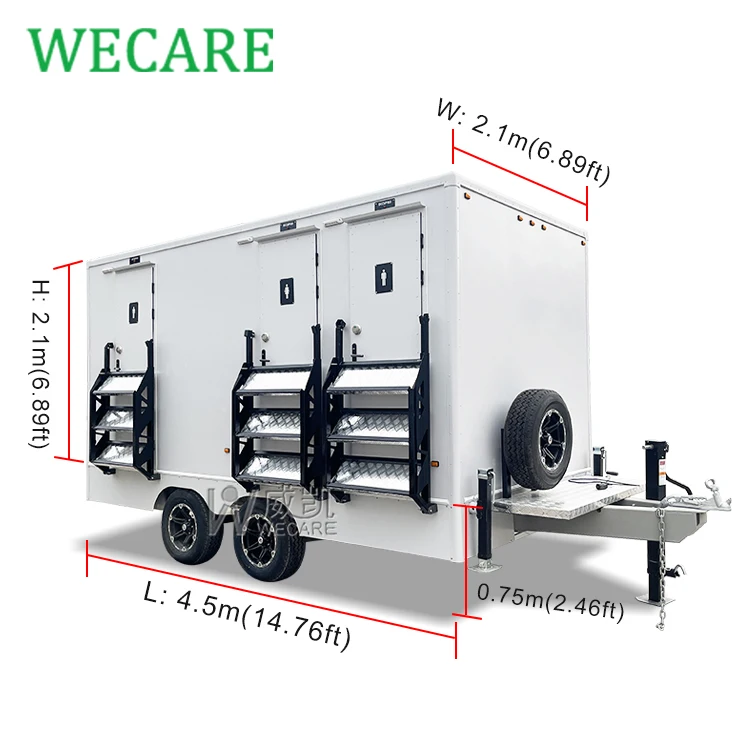 Wecare 450*210*210 см передвижные туалеты для кемпинга на открытом воздухе переносные переменного тока роскошный горшок продажи