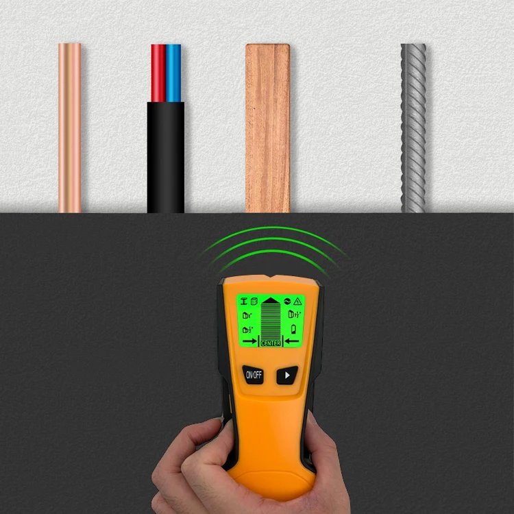 LCD Display Wood and Metal Detector, Electronic Stud Finder with AC Live Wire Wall Detector Center Stud Finder 3 in 1