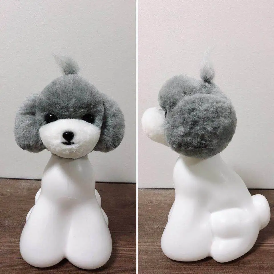 Model dog and wigs for Groomer model dog head wig replace head hair for Dog Grooming Practice