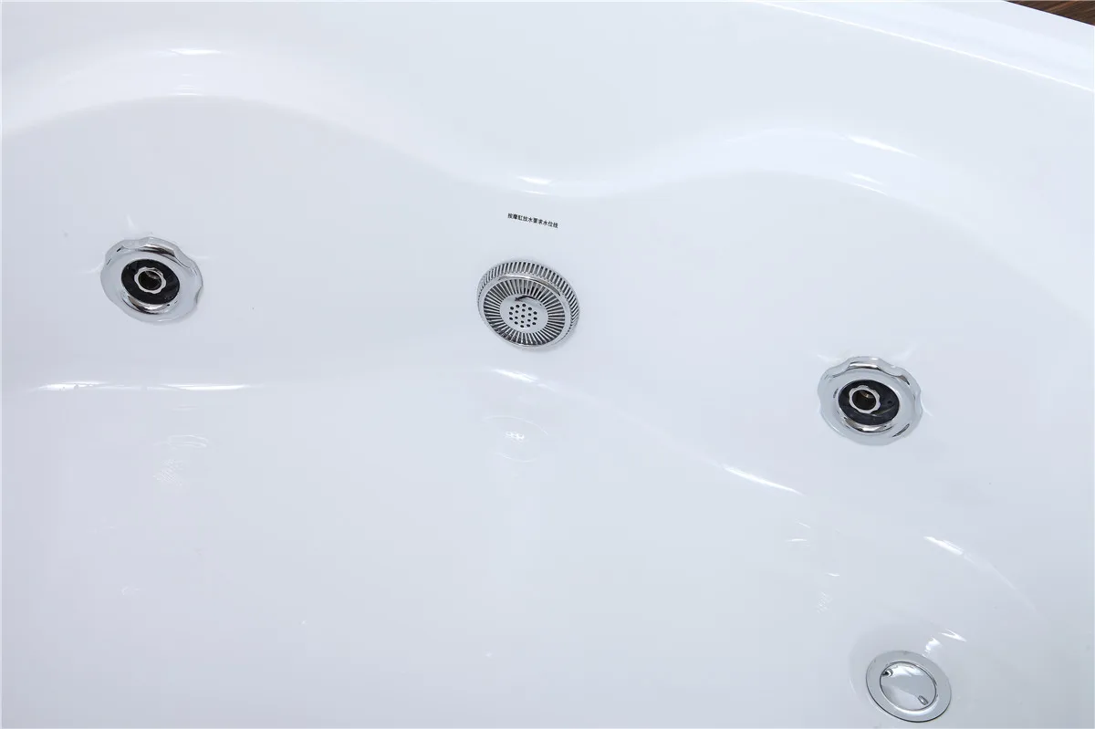 Triangle Corner Modern Home Hotel Massage Bath Tub Indoor White Acrylic Bathtub For Bathroom