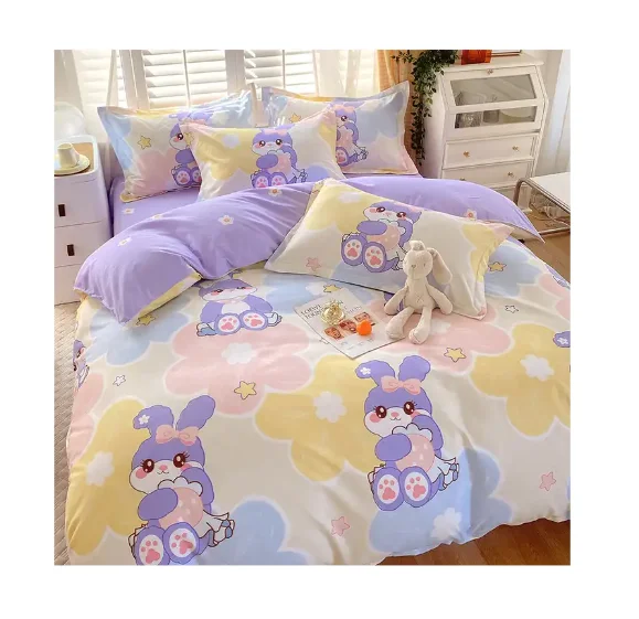 2023 New Design  100% Cotton bedding set  4pcs bedding set comfortable bed sheet set