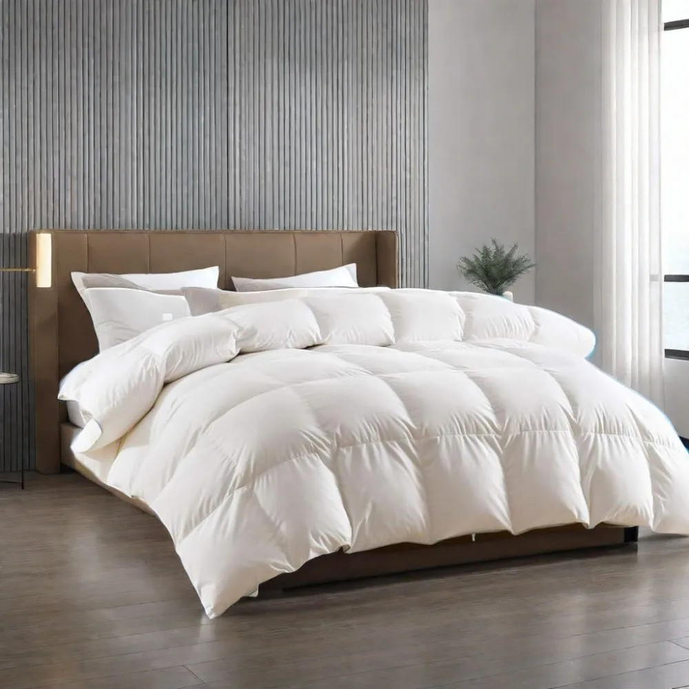 Luxury Soft Quilt Comforter Bedding Set Duck Goose Feather Down Filling Hotel Quilt