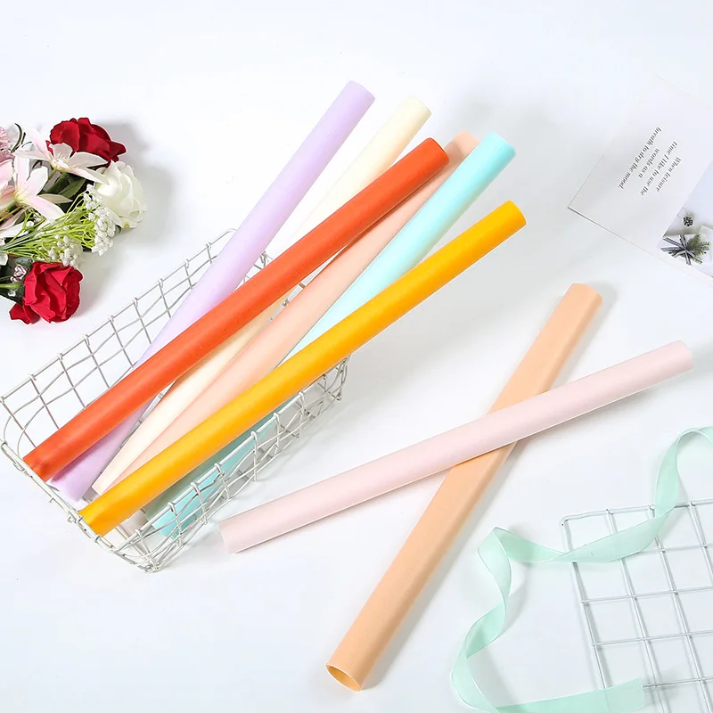 Hot Sell Cheap Pure Color Floral Bouquet Packaging Wrapping Paper