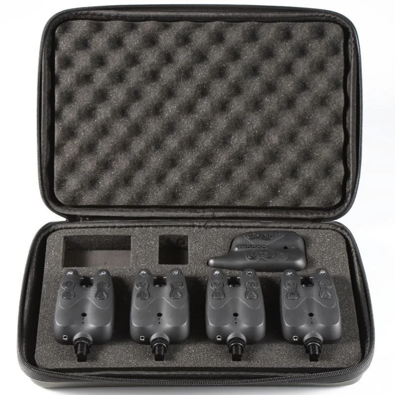 Customized Logo Rubber Fishing Motion Detectors Black Fishing Alarm Multiple Scenes