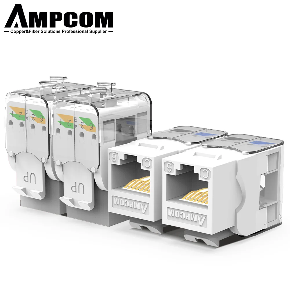 AMPCOM cat 6 keystone jack jaw module crimping tool keystone jack rj45 keystone jack 180 utp network connector