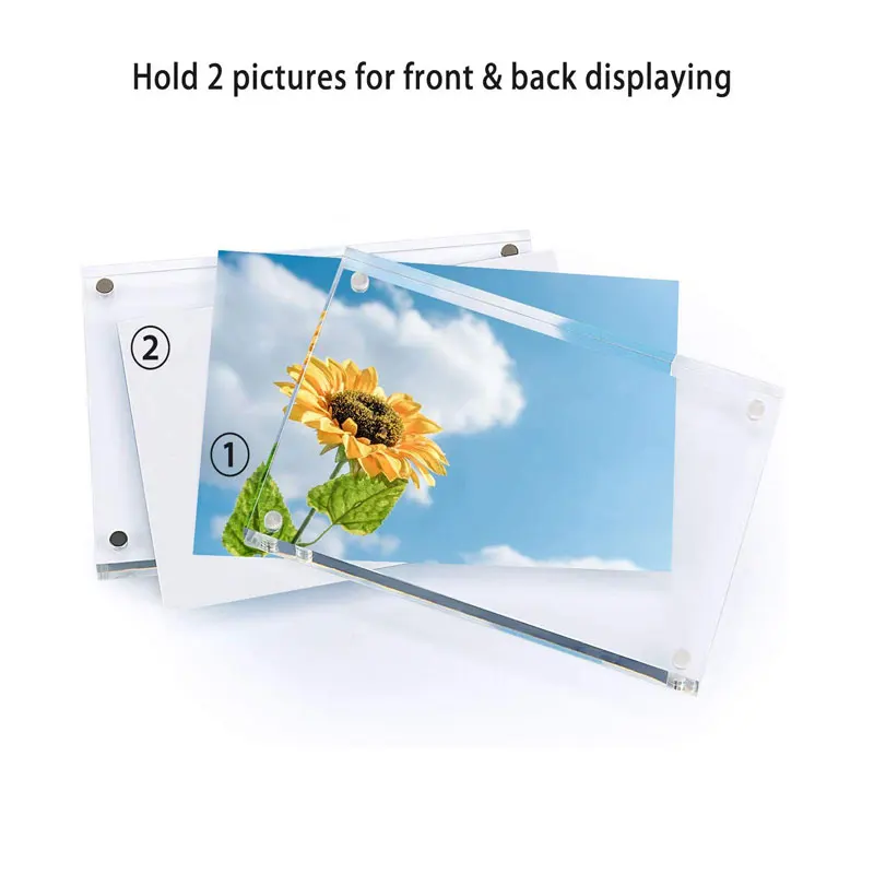A4 Wall Mounted Clear Acrylic Paperweight Photo/ Certificate Frame with Screw
