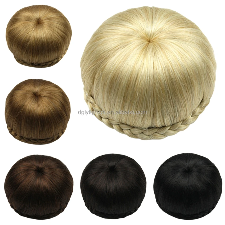 WE07 Wholesale Bride Hair Bun Elastic Drawstring Chignon Pick Clip in Chignon Hair Updo Synthetic Hair Bun