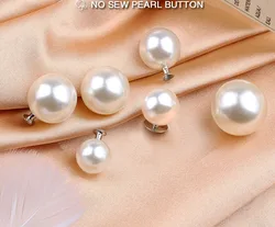 Fashion shiny handmade ABS pearl bead shirt sweater button for clothes
