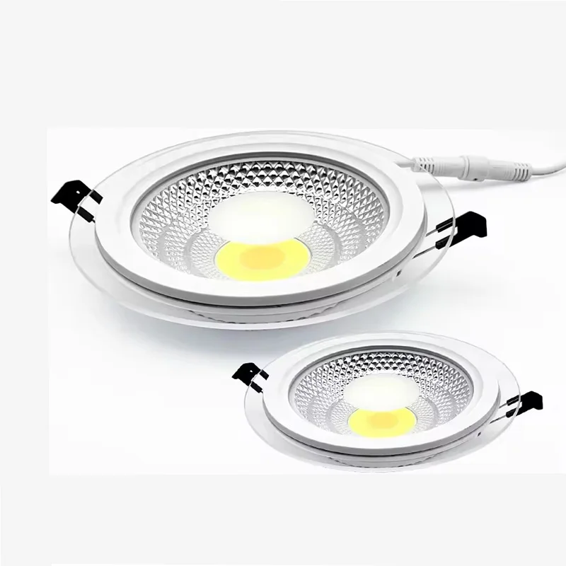 COB SMD 5W 7W 10W 15W 20W 25W CCT adjustable Glass Led Panel Light