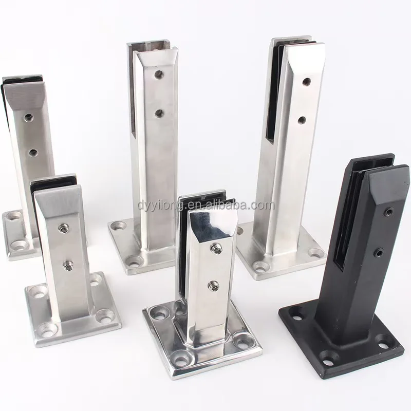 SS304 31 6 Stainless Steel Polish Pool Fence Spigot Clamp Tempered Glass Spigot casting with railing