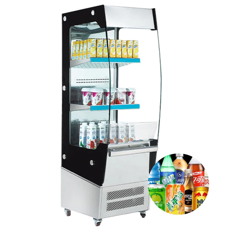 Vertical pastry display cabinet refrigeration equipment Glass display freezer