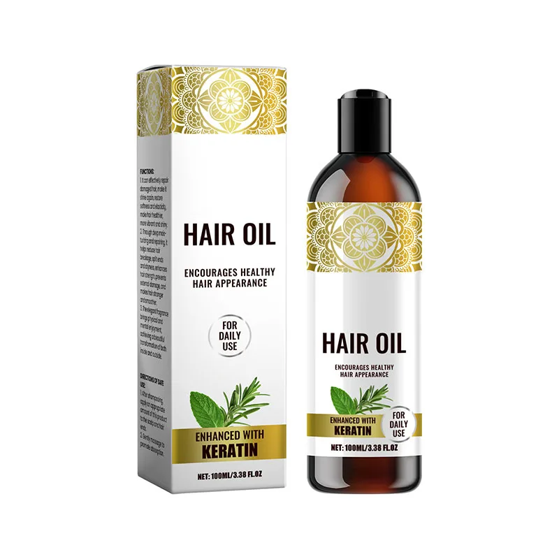 100% Organic Pure Hair Serum Oil Rosemary Castor Oil Private Label Wholesale Natural Hair Growth Oil