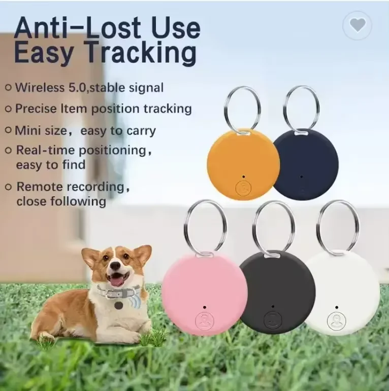 2024 New Portable Anti-Lost Device Smart Key Finders Pet Dog Cat Locator Tracker for Cats Dogs Pet GPS