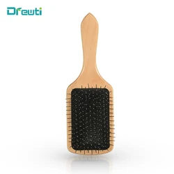 Airbag Detangling Sterilization Sustainable Organic 100% Natural Wood Needle Hair Brush And Comb Sets For 3 Kids