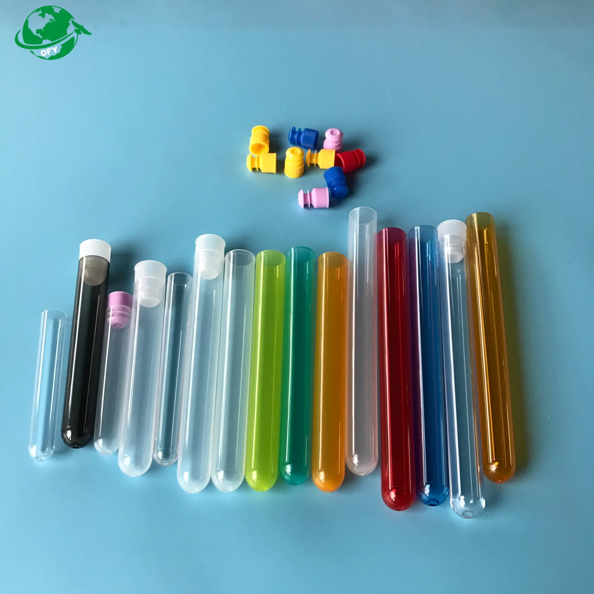 Разноцветные пластиковые пробирки с Пробковой Крышкой для научных испытаний 12 мм 16 18