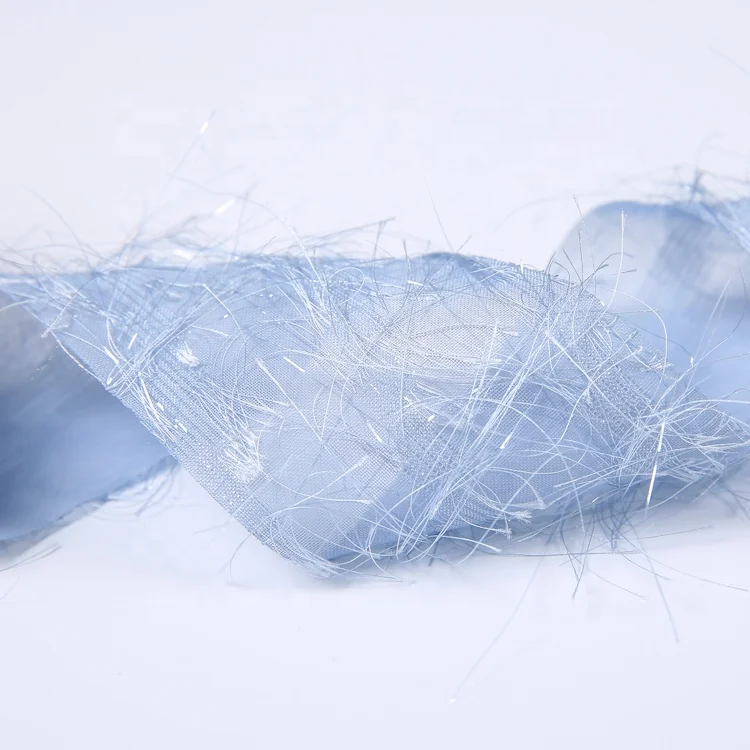 Wholesale custom fashion tassel trim polyester voile ribbon cut edge wedding decor ribbon