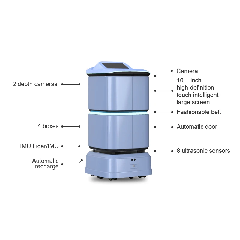 DF-DR3 Modern Intelligent Waiter Robot Delivery Robot Coffee Shop for Restaurant Robot Hotel