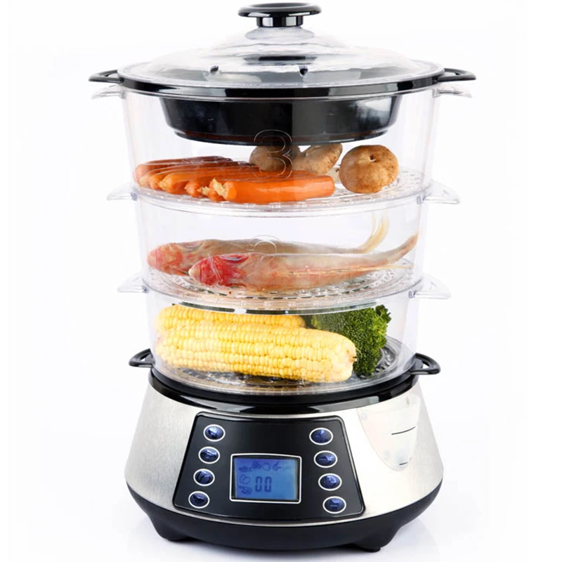 XJ-7K118 11.5L 3 Layers Food Steamer Electric Steam Cooker