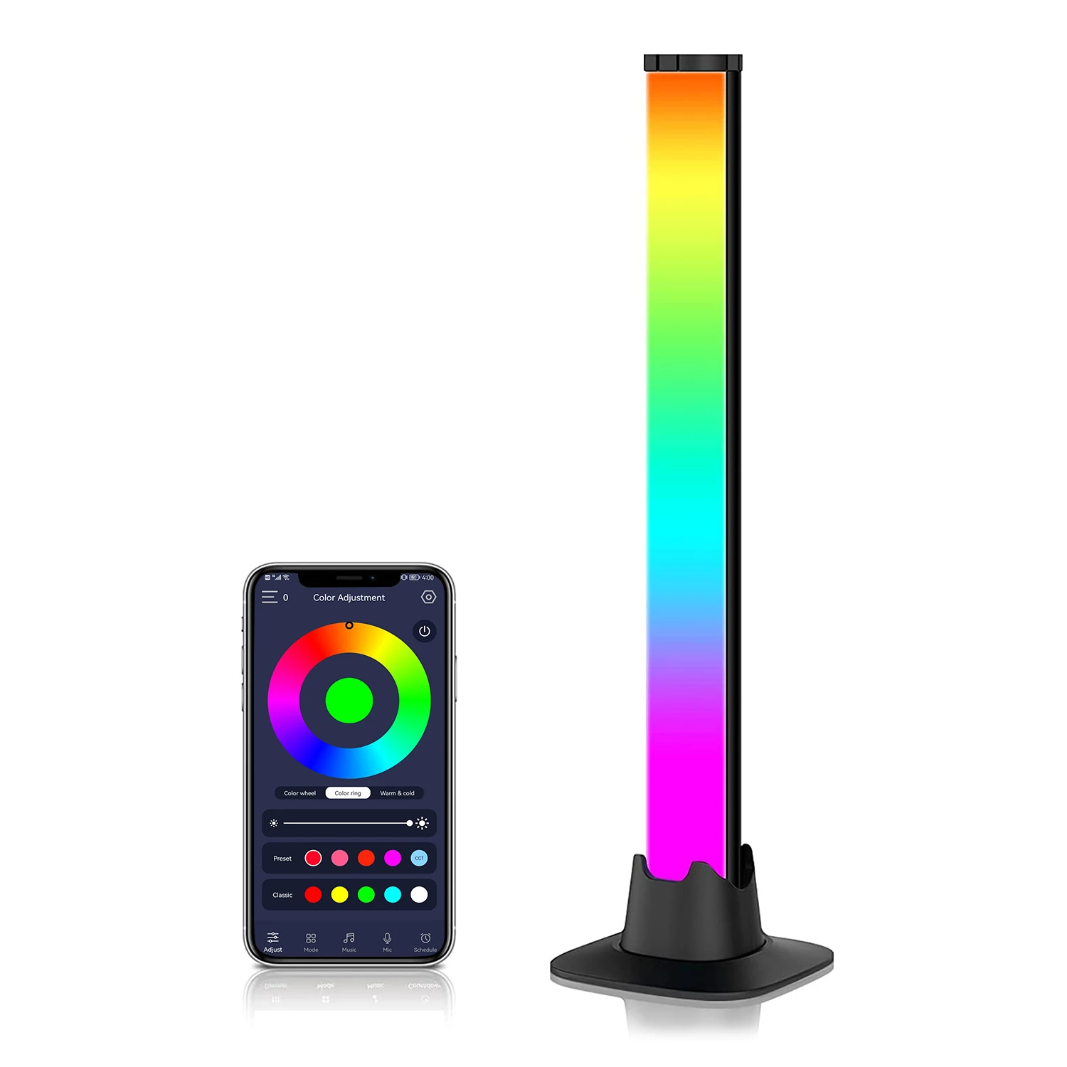 Nueva Moda Popular Smart Voice Control TV Symphony Lights Computadora Gaming Rhythm Light Aplicacion Pick Up Rhythm Light