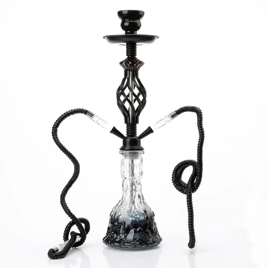 Foreign Trade in Stock Cross-border Hot Eagle Medium Hookat Four-tube Suit Double-tube Metal Glass Smoke