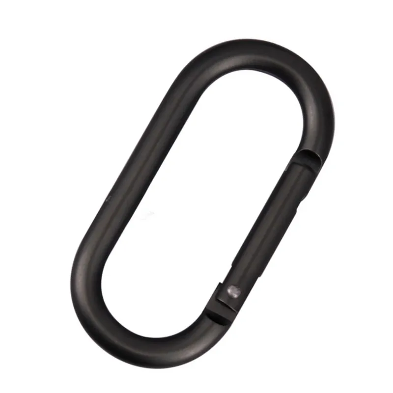 HXY 67*32*6MM Custom Cheap All Silver Gun Black Color Oval Shape Quick Link Metal Carabiner Clip For Outcamping, Sport, Activity