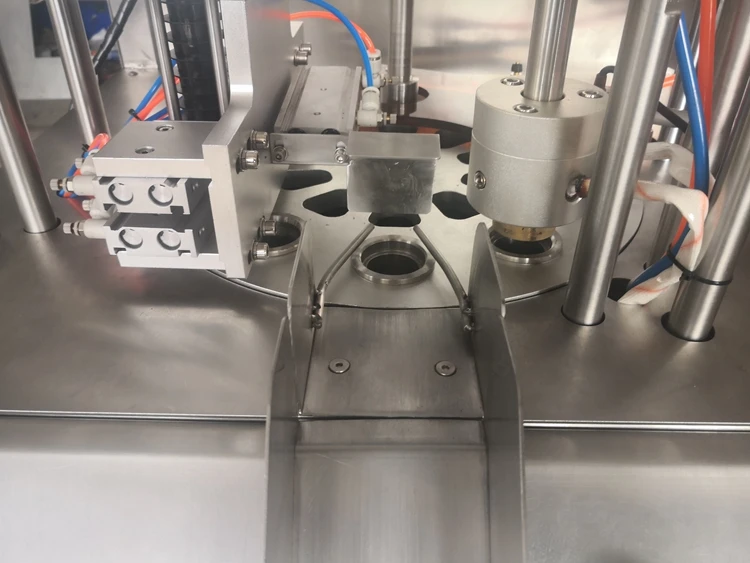 fully automatic calippo paper cup filling sealing packing machine made in China wenzhou manufacturer