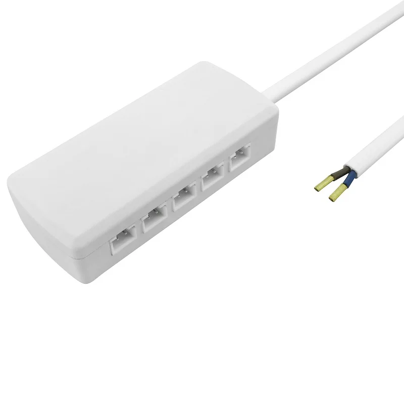 12V MINI JST LED transformer power supply 12W with EURO plug 6-way distributor 2m cable for led kitchen cabinet