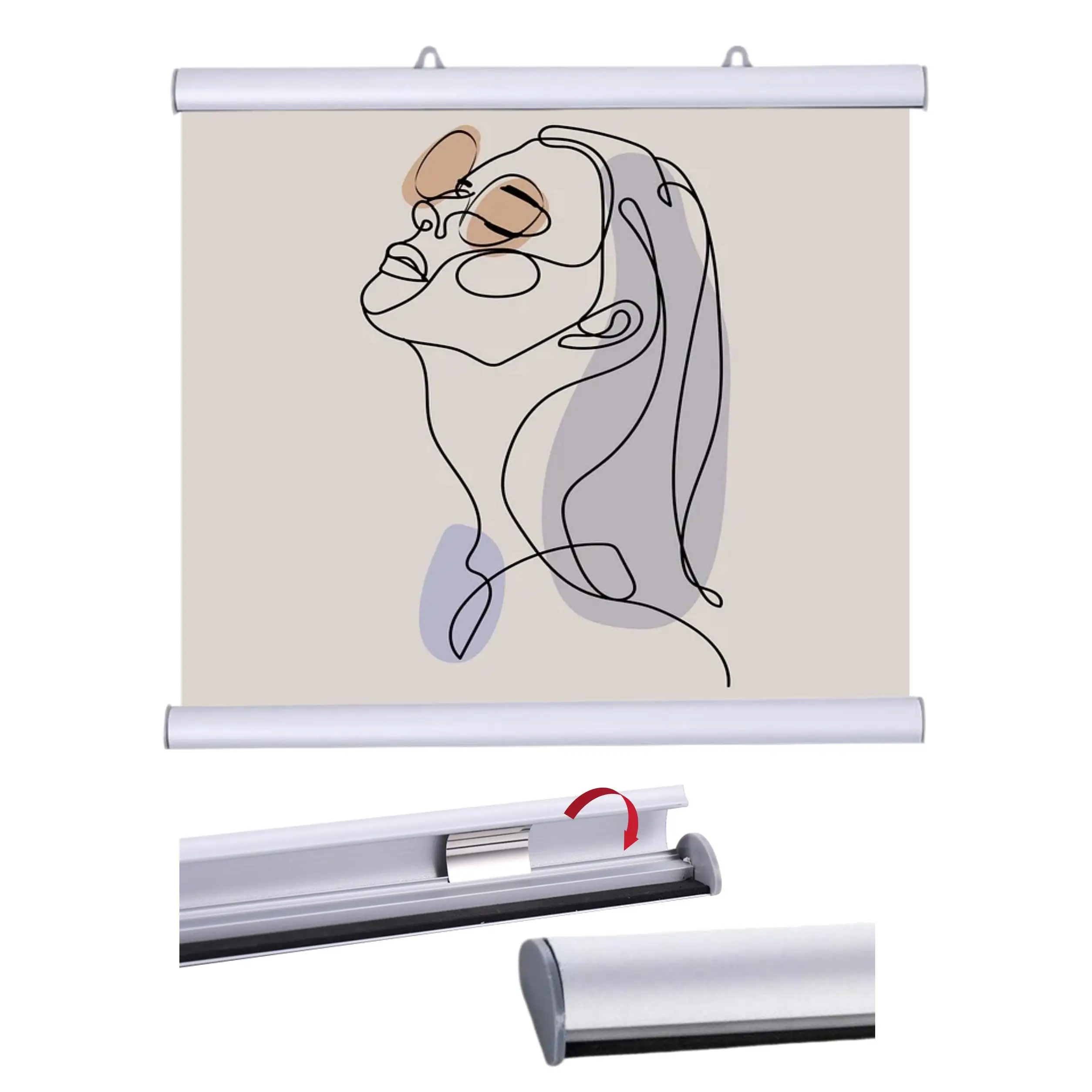 Factory Direct Sale Snap Rail Aluminum Poster Hanger