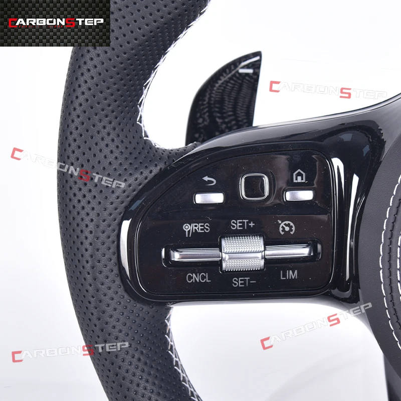 LED Carbon Fiber Steering Wheel Upgrade For Mercedes Benz W205 W204 A45 CLE GLC AM-G Steer Wheel