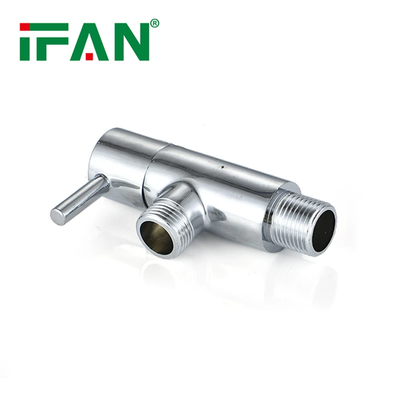 IFAN Manual Handle Chinese Manufacturer Three Way Angle Valve 1/2 Inch Brass Angle Valve