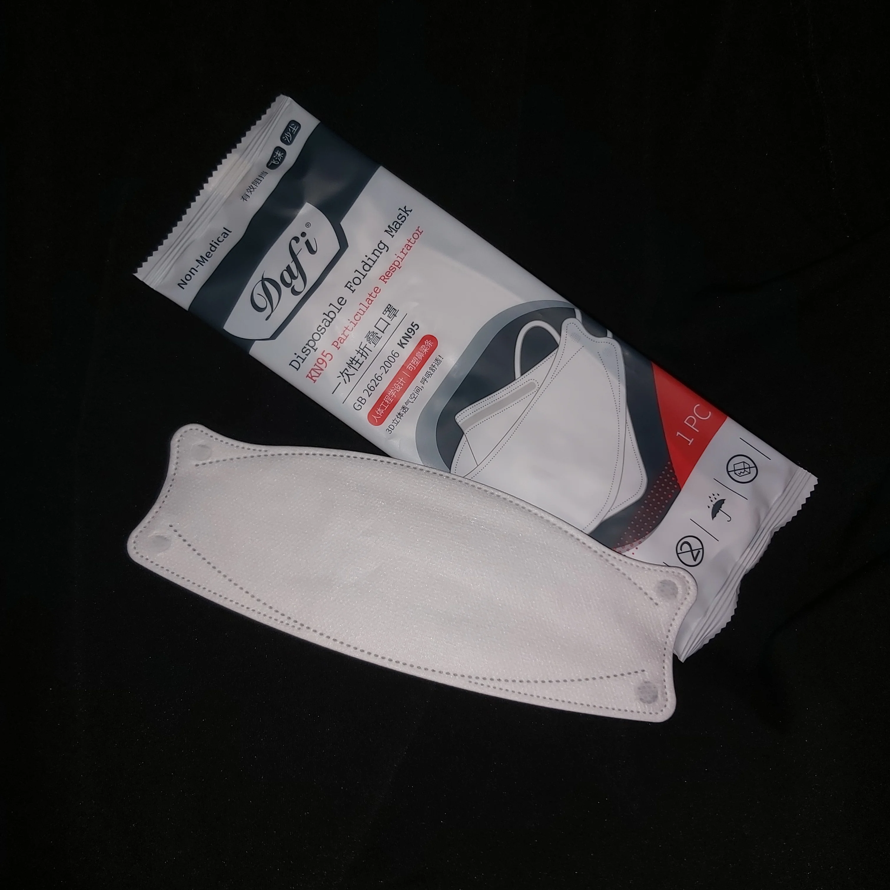 Non woven disposable 5ply factory supply safety face mask civil kf94 black FFP2