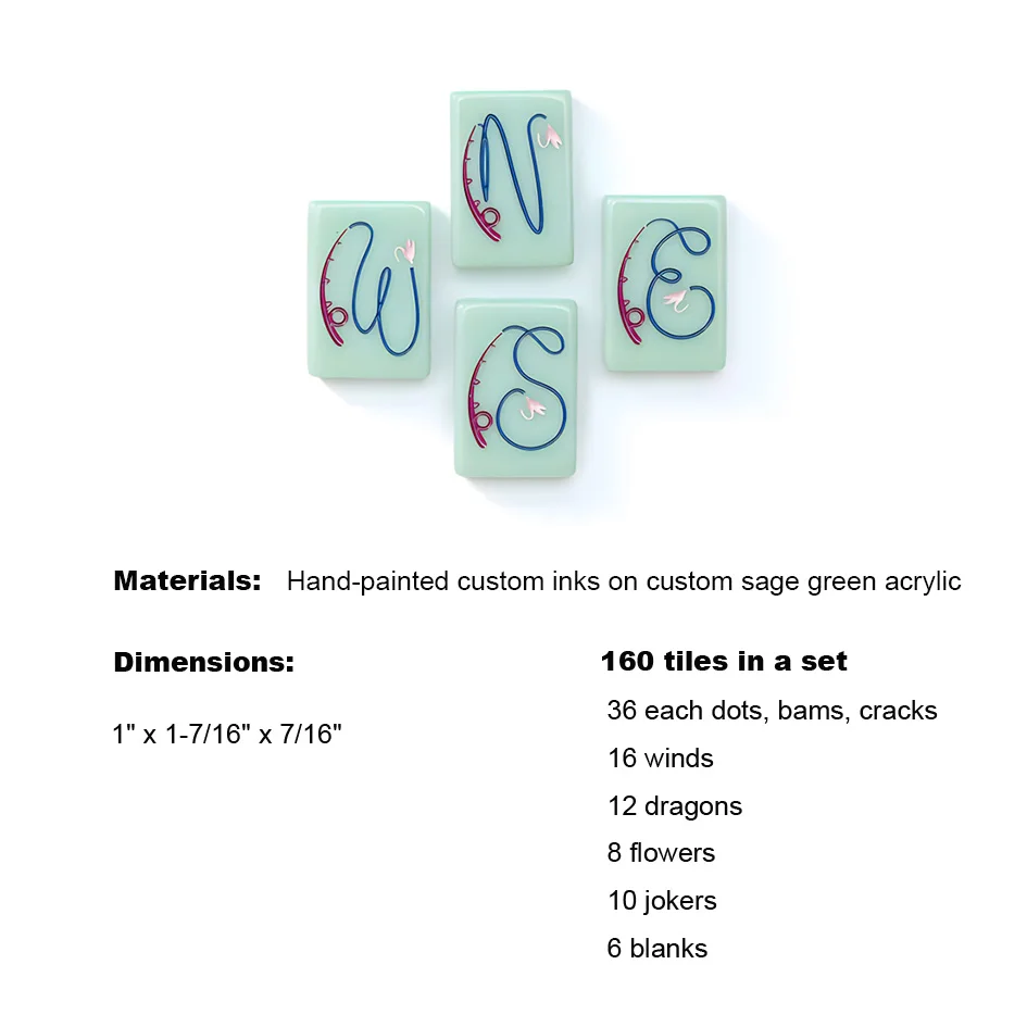 Factory Custom Mahjong Tiles Singapore Malaysia Chinese American For Sale OEM Print And Engraved Acrylic Mahjong Sets