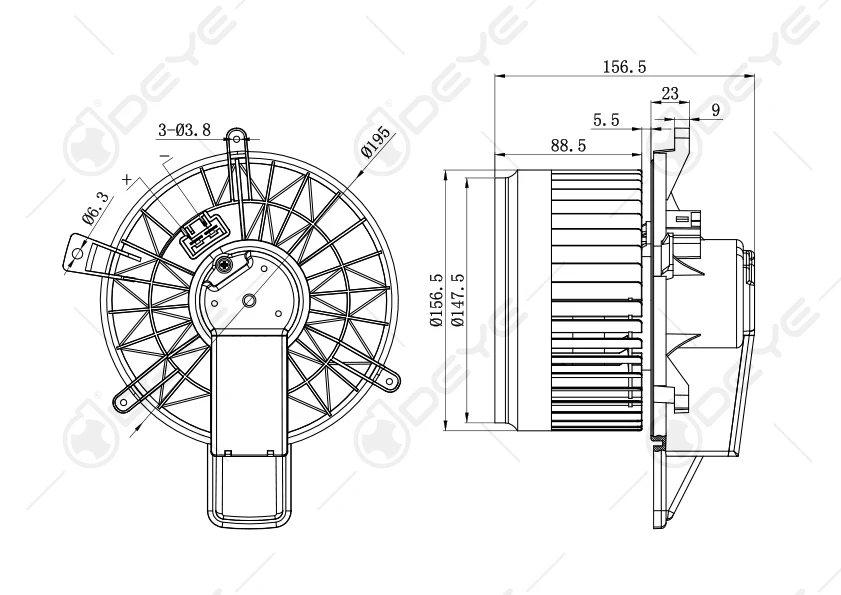 Двигатель вентилятора 68029719AB/AA 68079477AB Tyc700216 Dodge Grand Caravan Chrysler Town & Country