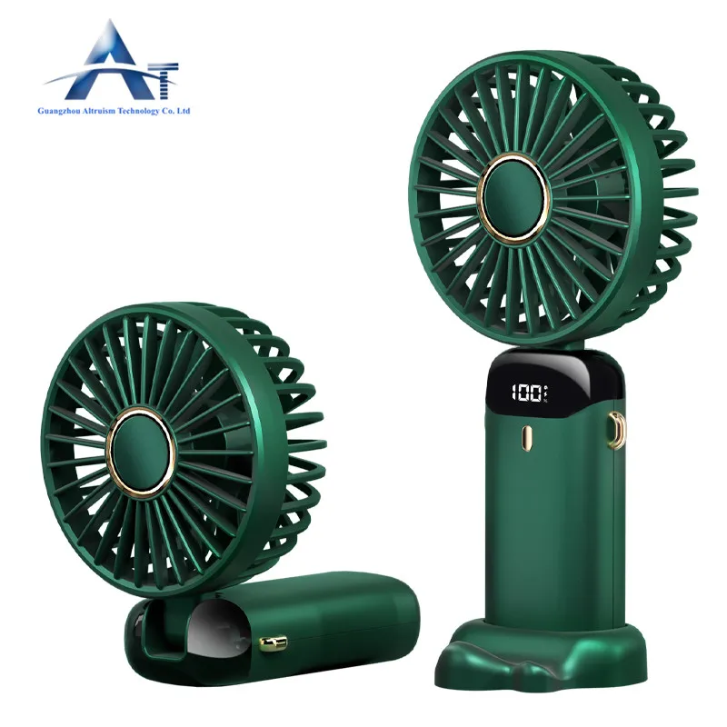 Five Gears Wind Power Hanging Neck/Hand Held/Table Portable Mini Electric Fans With Factory Price