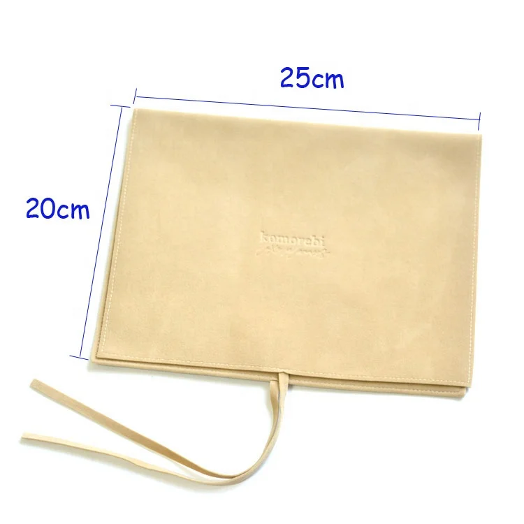 Custom embossed logo book dust envelope gift pouch bag with flap SU-212