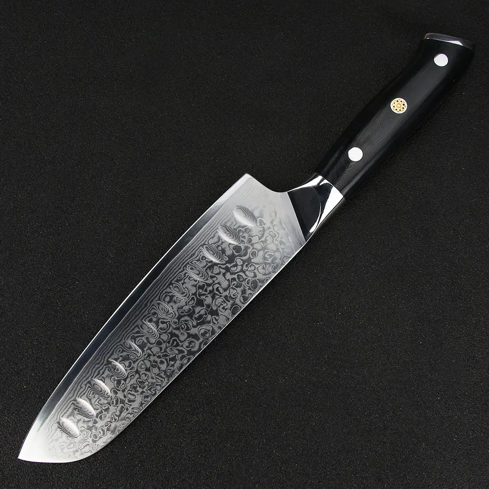 Layers Damascus Steel Chef  Stainless Steel Professional Japanese Kitchen Knives With G10 Handle