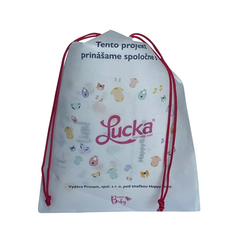 Wholesale Cheap custom logo non woven drawstring bag for gifts packing travel drawstring package non woven tissue dust bag