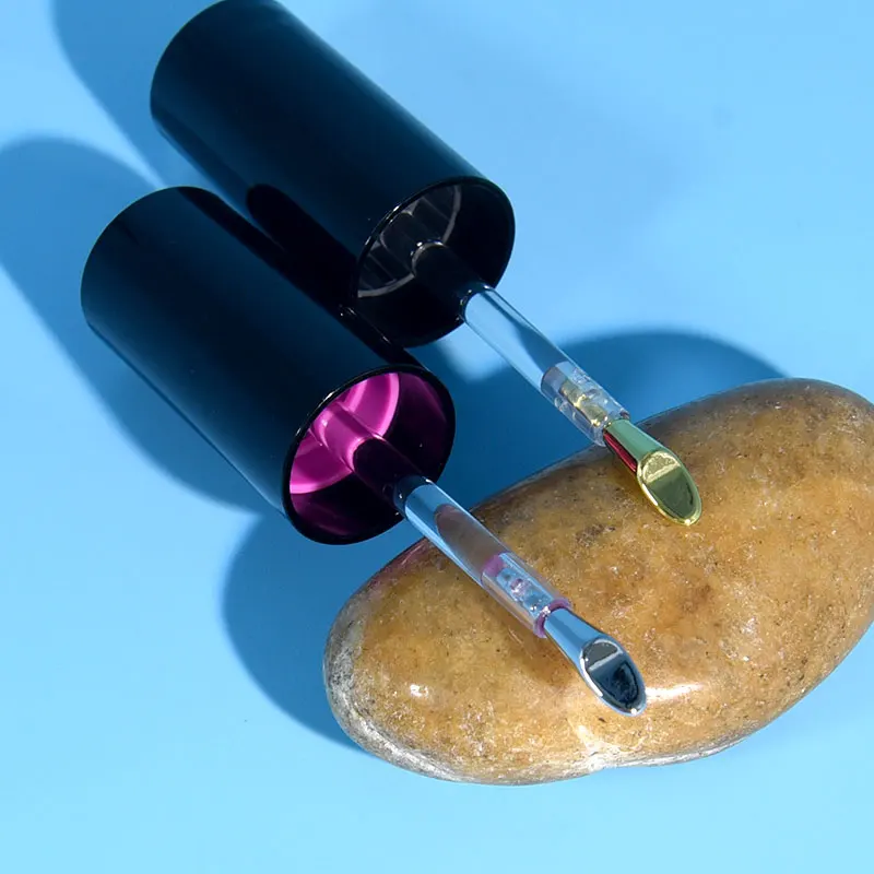 wholesale Custom logo lipgloss tube 5ml lip oil tubes eco friendly empty brush lip gloss wand tubes with metal applicator