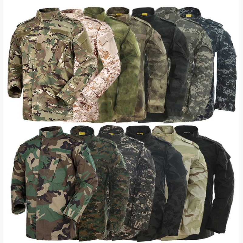 Multi-colored outdoor camouflage clothing Finely processed camouflage uniform
