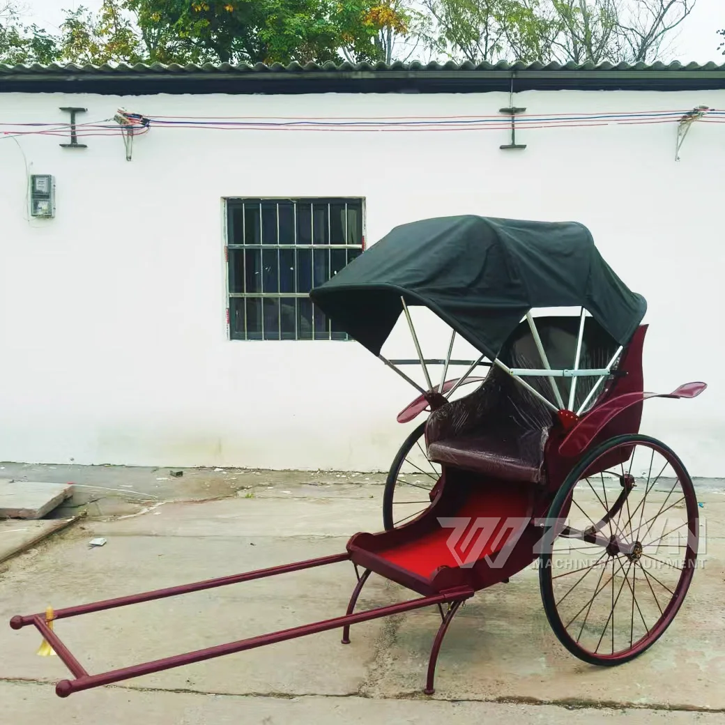 Wholesale Sightseeing Hand-pulled Station Wagon 2 wheel Rickshaws Mini Pony Carriage for Sale