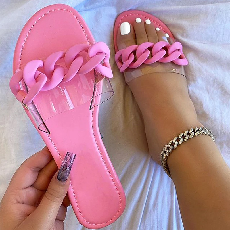 New Foreign Trade Jelly Flat Sandals With Favorable Discount