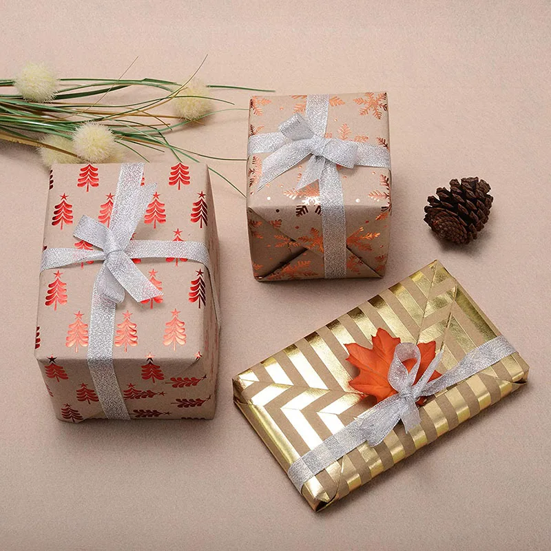 Kraft Custom Printed Wrapping Paper Roll Colorful Tissue Paper Gift Wrapping Paper Manufacturer for Birthday, Halloween,Wedding