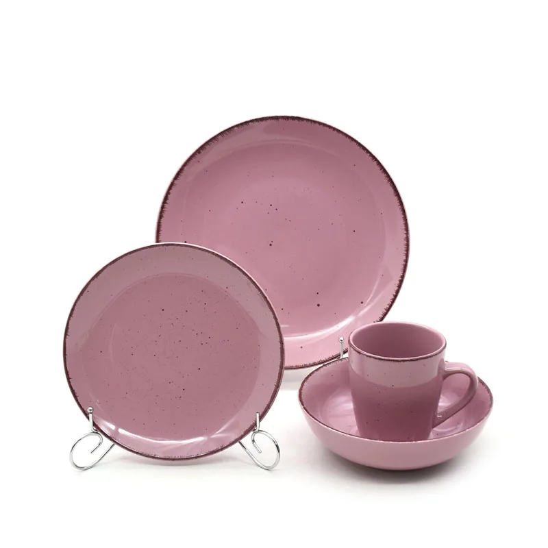 Food Grade USA Melamine Nature Dinnerware 12pcs Melamine Solid Dinner Set