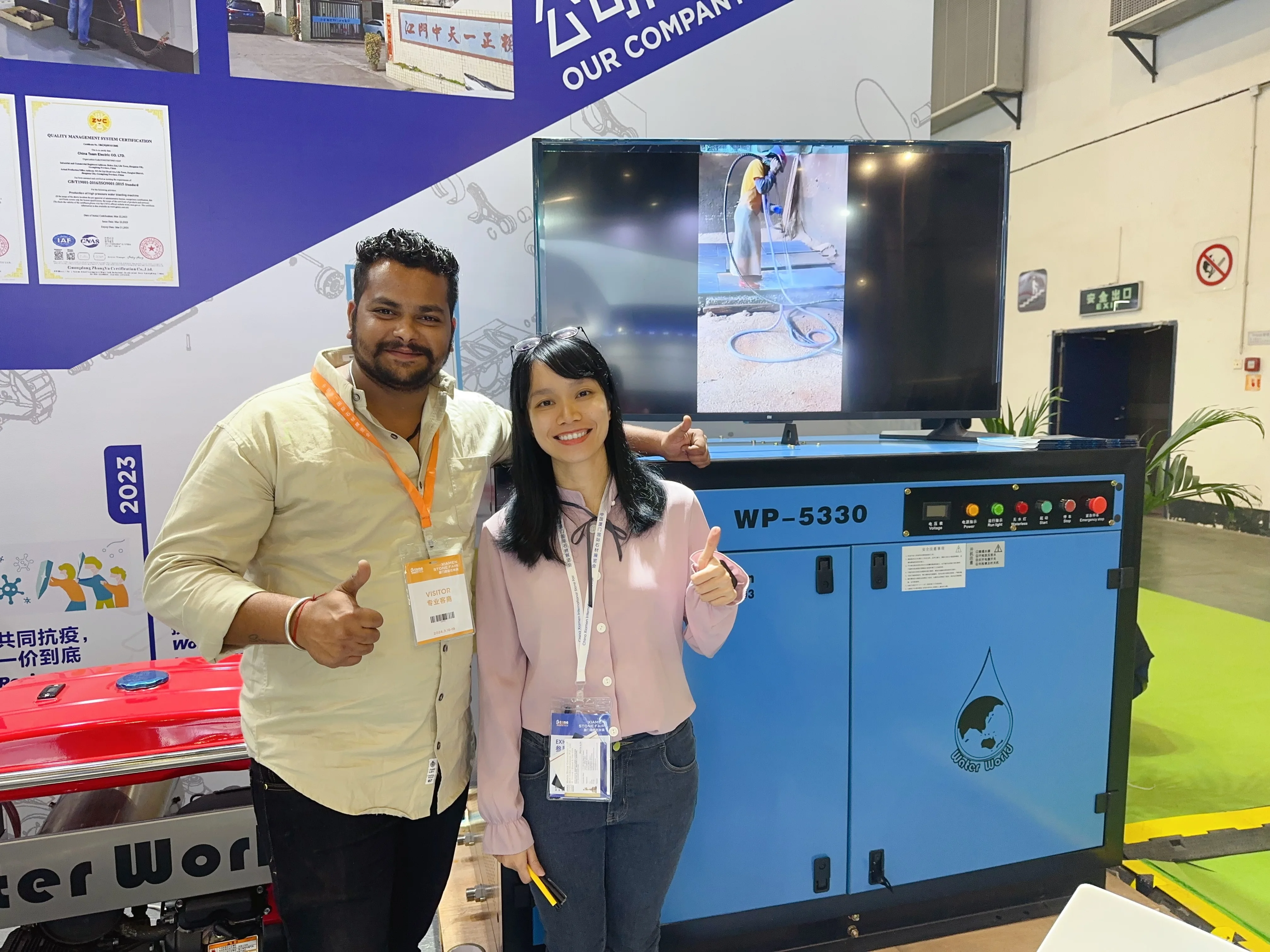500bar Hydraulic High Pressure Water Jet Sandblasting Equipment for Stone Machinery