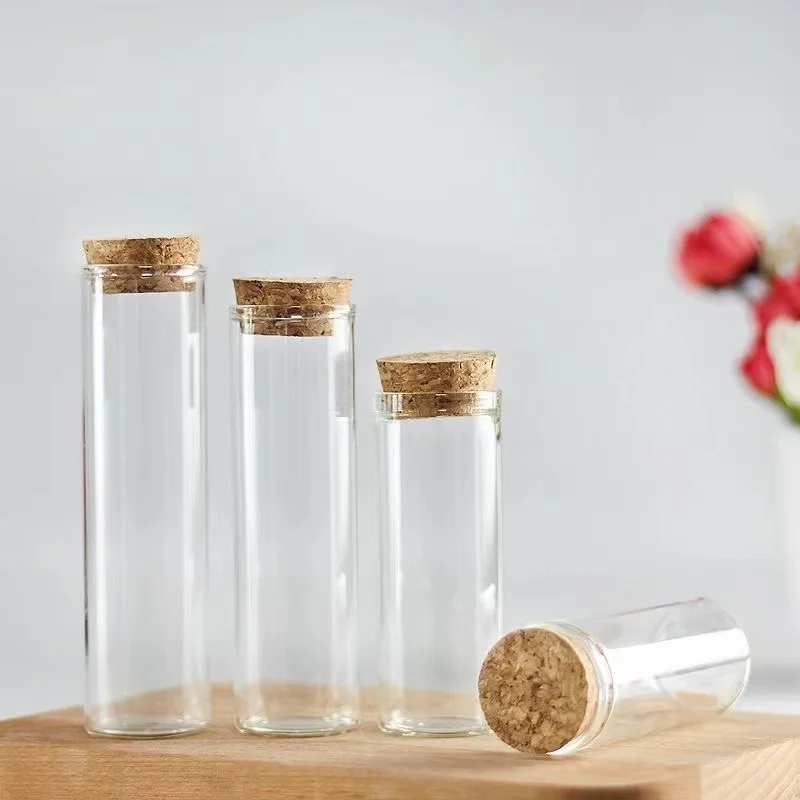 Glass Tubes With Corks Test Glass Tube With Cork Lid and glass jar for tea
