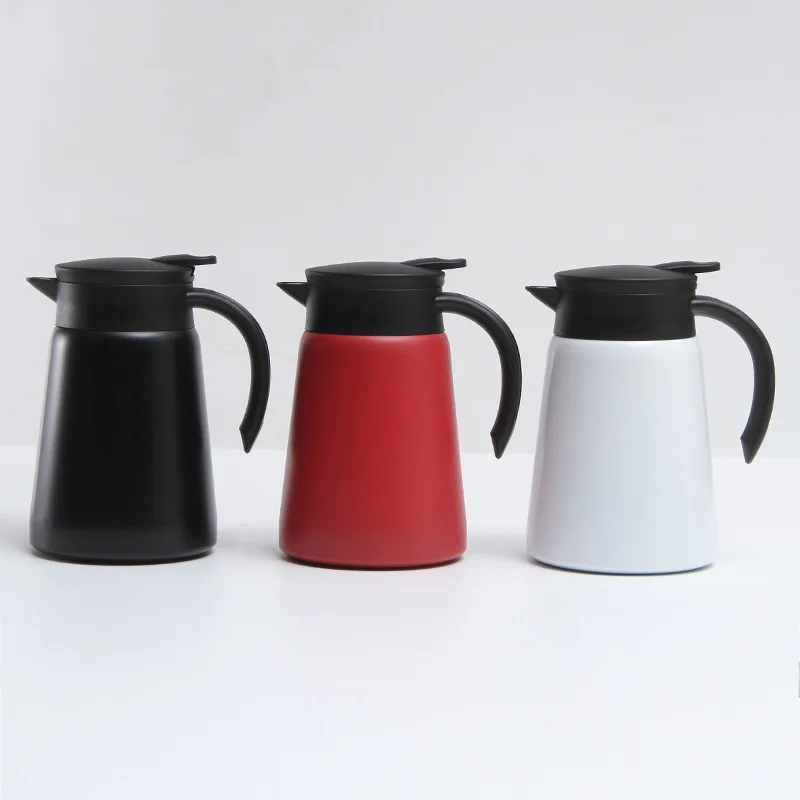 New Design 600ml Stainless Steel 304 Double Wall Vacuum Insulated Coffee Pot with Handle