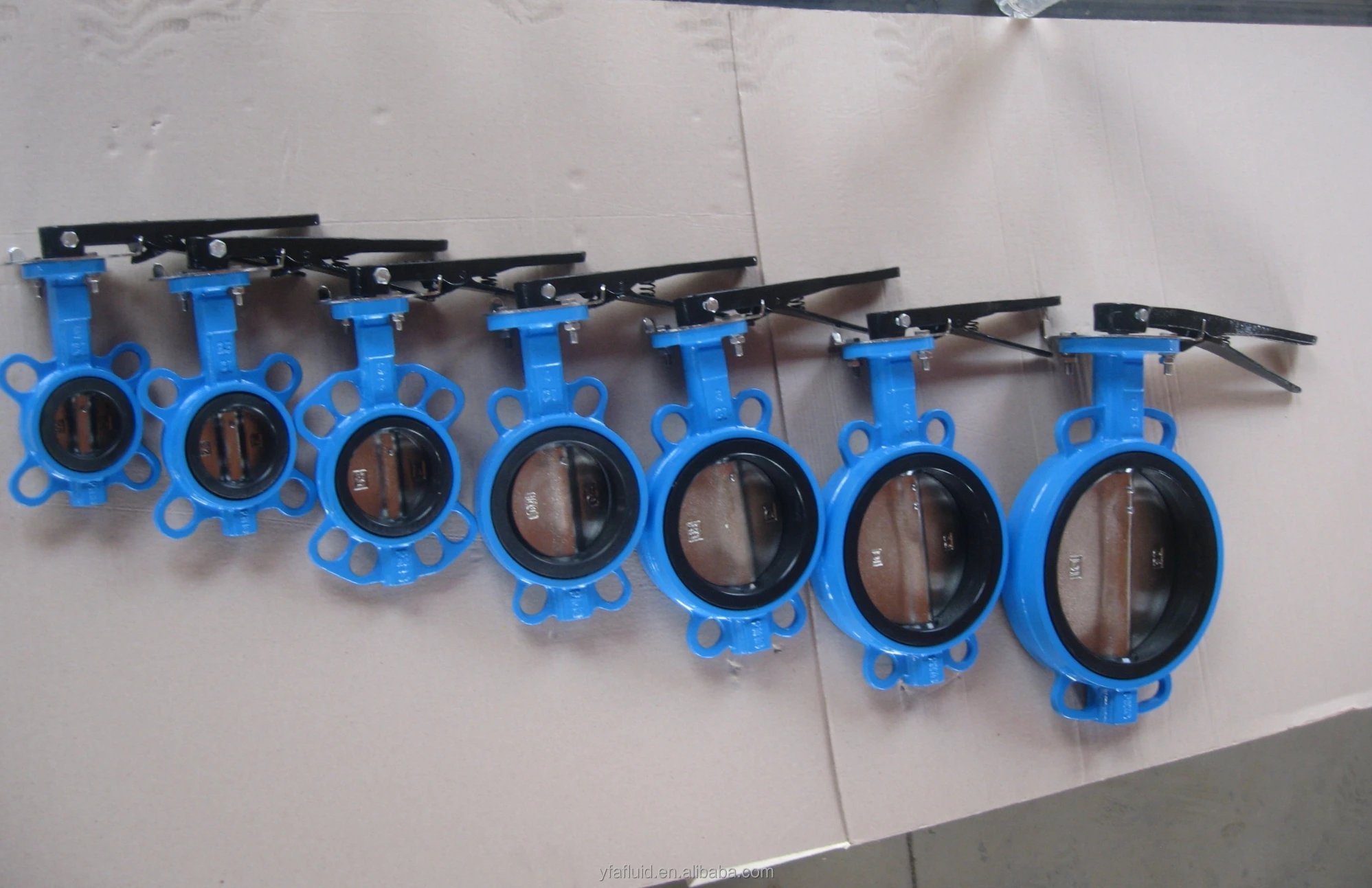 YFA Centerline Turbine Flange Butterfly Valve Carbon Steel DI Wafer Type Soft Sealing Center Lined Butterfly Valve