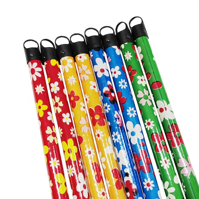 Eucalyptus  Beautiful Flowers PVC Coated Wooden Broom Handle