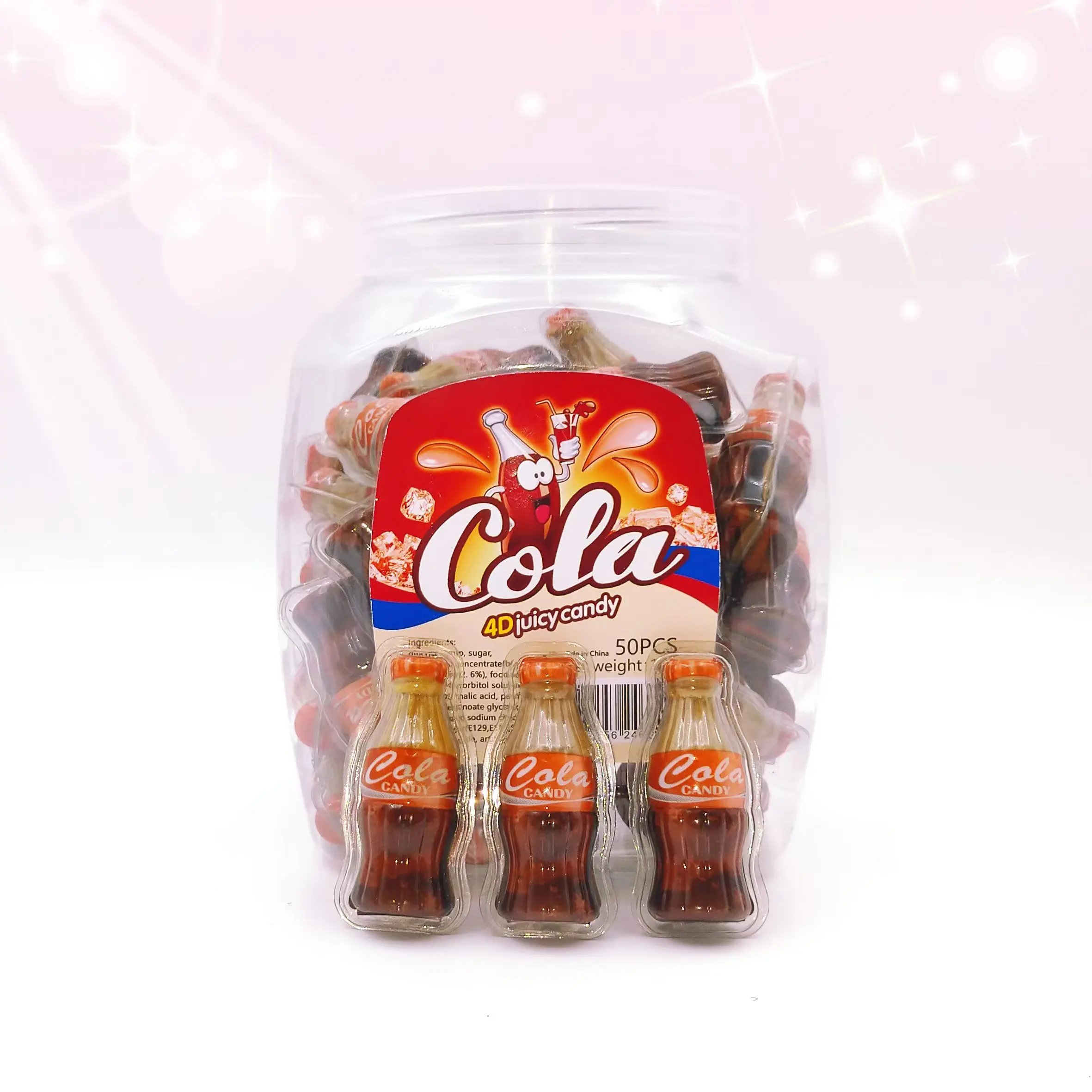 candy manufacturers wholesale Custom fruit gummy Coke bottle shape gummy candy